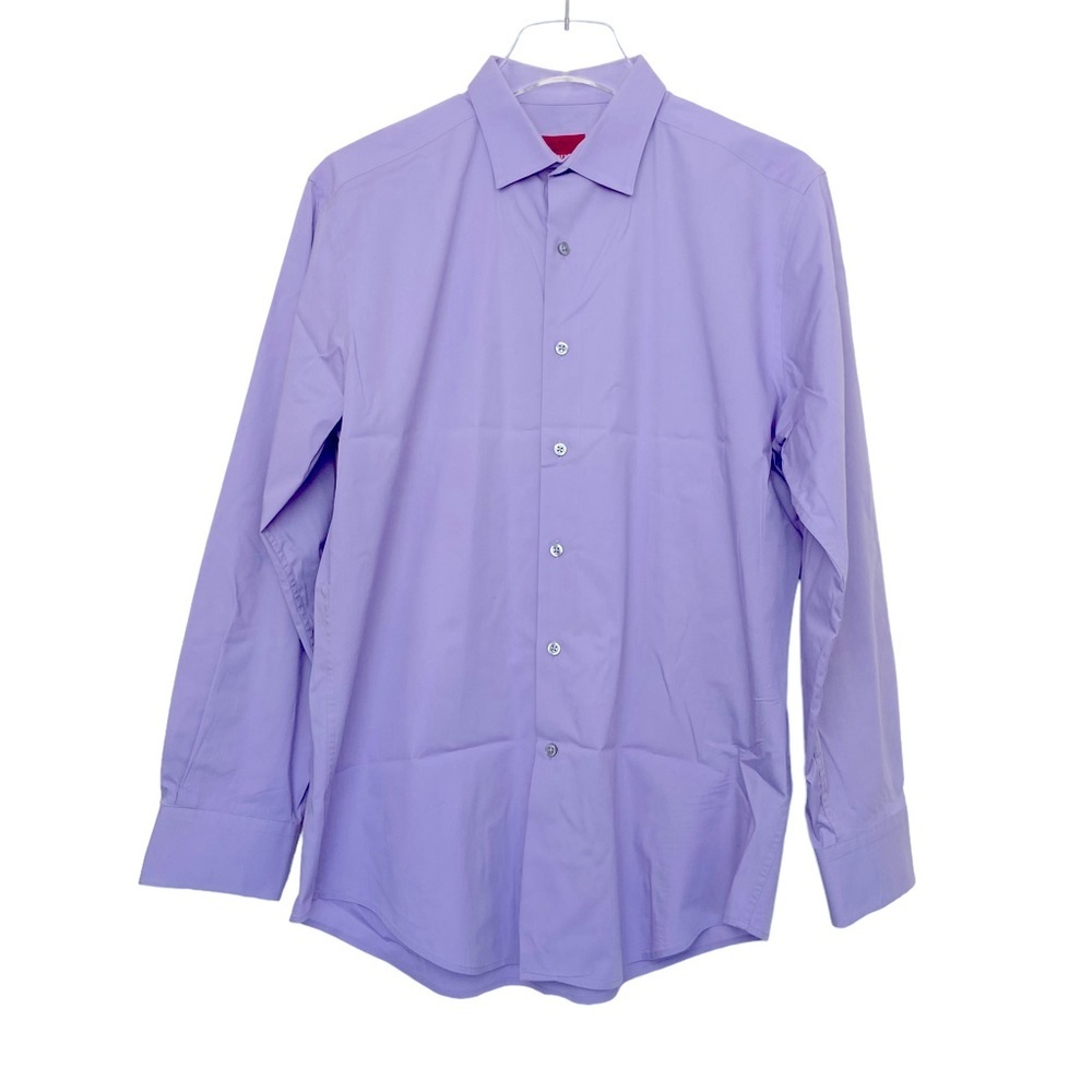 ALFANI Purple Long Sleeve Dress Shirt Size 15-15.5” 32/33 Slim Fit Medium